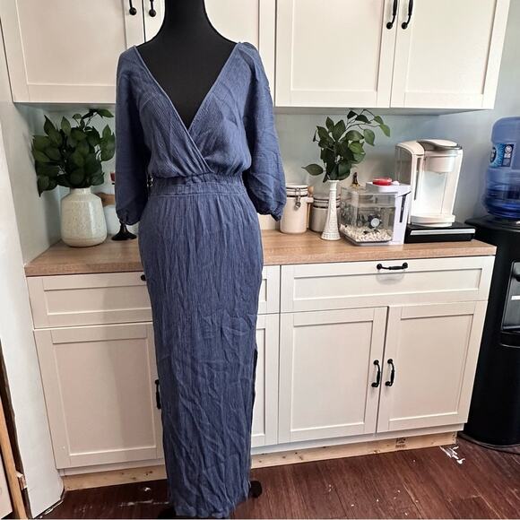 Mara Hoffman Nami Maxi Dress Blue Size XS/Small Boho REVOLVE Floor Length Fairy - Picture 3 of 13